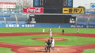 【日本製鉄かずさマジック】元巨人 勝俣翔貴が三振 NTT西日本 対 日本製鉄かずさマジック2023年3月8日神宮球場にて