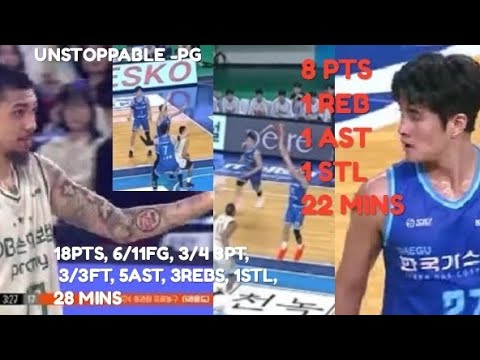 SJ Belangel 1on1 Vs Ethan Alvano, ExNBA Dedric Lawson. Wonju DB 5th ...