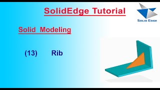 How to make Rib in SolidEdge | Rib in SolidEdge ST9 | SolidEdge Features