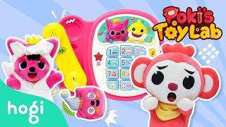 Baby Pinkfong got hurt! | Poki's Toy Lab | Toy Review | Nursery Rhymes | Play with Hogi