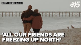 Warm weather draws beachgoers to Grand Strand post Christmas