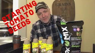 Starting Tomato Seeds Indoors using pro-mix Organic