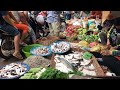 Khmer Market Food Compilation & People Lifestyle  Food Market Scenes in Siem Reap Cambodia.