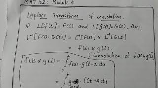 Mat 102: Module 4; Convolution Theorem Problems