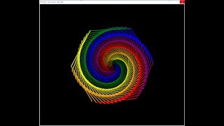 Python Turtle Art #8 : Colorful Spiral Part 2