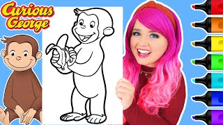 Coloring Curious George 🐵 Coloring Page | Ohuhu Paint Markers