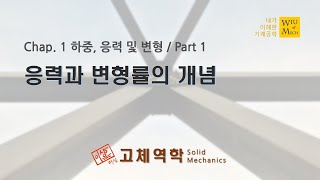 01장 하중, 응력 및 변형 part 1 (응력과 변형률의 개념) : 고체역학 , 재료역학