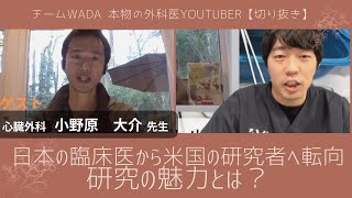 研究者の魅力とは？／日本の臨床医からアメリカの研究者へ転向／チームWADA本物の外科医YouTuber切り抜き