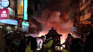 【內湖梘頭福德祠-神轎吃炮】~109內湖梘頭福德祠元宵夜祈福遶境