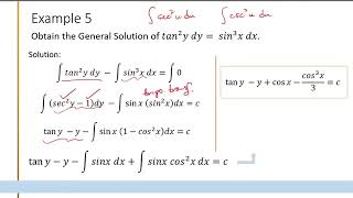 Variable Separable Differential Equations Example 5 - Tagalog and English