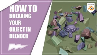 How to breaking rock Animation in blender - cell fracture add-on