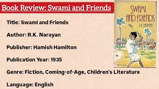 Book review on Swami and Friends || Book review || Swami And Friends