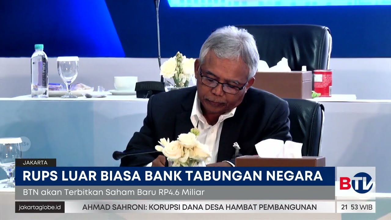 RUPSLB Bank BTN Restui Rights Issue Senilai Rp 4,13 Triliun - YouTube