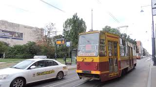 Tramwaj linii 5 kierunek Chojny Kurczaki. MPK Łódź tramwaje łódzkie