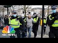Police clash With Anti-Lockdown Protesters in London | NBC Nightly News