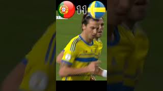 Sweden vs Portugal 2-3 World Cup #ronaldo vs #ibrahimovic #cr7 #hattrick 🔥💪 #football #shorts