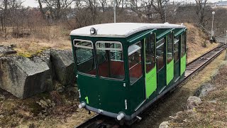 Bergbanan på Skansen. The funicular at the Open air museum Skansen, Stockholm, Sweden