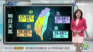 2019.11.11  華視主播 朱培滋 《華視晴報站》氣象預報
