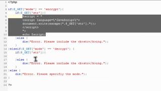 [PHP] Encrypt and Decrypt strings - Some usage of JavaScript
