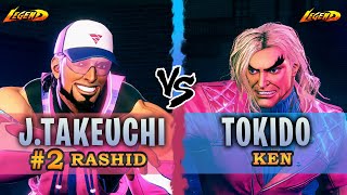 SF6 ▰ Ranked #2 Rashid ( John Takeuchi ) Vs. Ken ( Tokido )『 Street Fighter 6 』