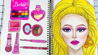 [✨Paperdiy✨] 💋 Barbie Doll Makeup Look 💄💋 ASMR Paper Play 💄💋 Satisfying Video
