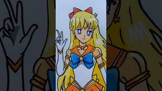 Drawing Sailor Venus with POSCA MARKERS! #art #anime #manga #poscaart #sailormoon