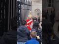 MAKE WAY guard shouts at tourist #horseguardsparade