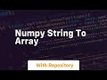 numpy string to array