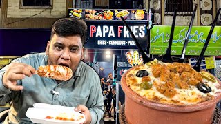 Karachi Food Street Matka Fries | Hussainabad Famous Pizza Fries \u0026 Corn Dog