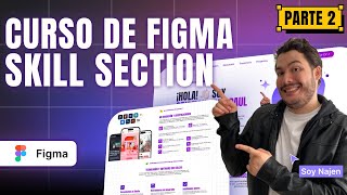 CURSO Figma 2024 🚀 ✨ Parte 2: Section Skills ✨ ¡Crea tu LANDING PAGE de PORTAFOLIO en Figma!