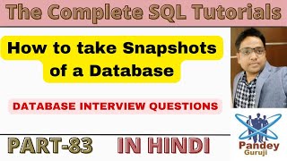 83. (Hindi) How to Create Database Snapshot in SQL Server & How to restore table from Snapshot