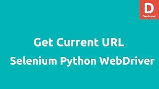 Get Current URL in Selenium Python Webdriver