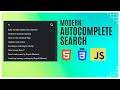 Autocomplete Search Suggestions | Auto Suggestions Search Bar | HTML CSS & JavaScript
