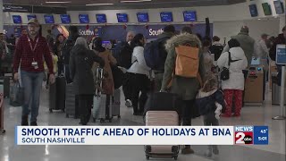 Smooth traffic ahead of holidays reported at BNA