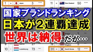 【海外の反応】衝撃！国家ブランドインデックスランキングで日本が１位に！海外「日本の世界一は納得だ」【世界のJAPAN】