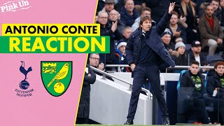 Antonio Conte Reaction | Tottenham Hotspur 3-0 Norwich City | The Pink Un
