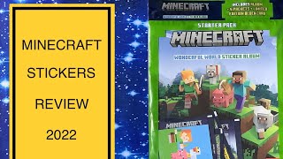 Panini Minecraft wonderful world sticker Starter Pack 2022 (Review)