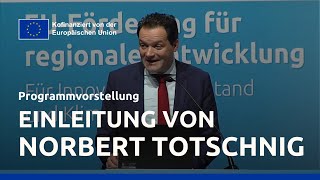 Einleitung der Programmpräsentation HBM Norbert Totschnig