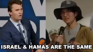 Charlie Kirk DISMANTLES College Student Who Says Hamas & Israel Are The Same 👀