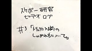 【スケボー研究ビデオログ】#003トリックに入る前のしゃがみ方について。