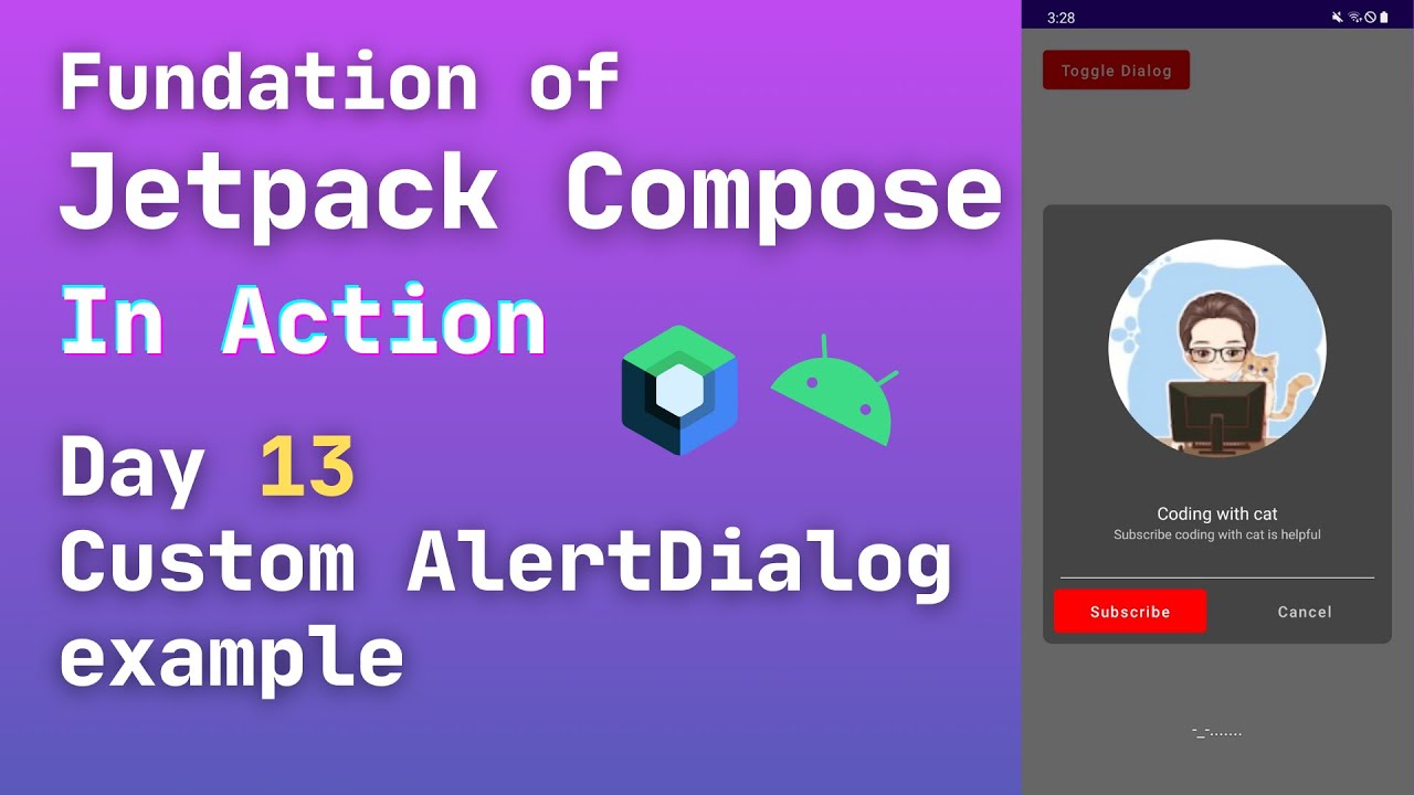 Jetpack Compose Custom Dialog | Android Jetpack Compose Custom Alert ...