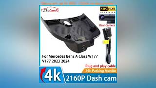 ZhuCamX Car Video Recorder Night Vision UHD 4K 2160P DVR Dash Cam for Mercedes Benz A Class W177