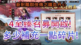 【新射鵰群俠傳之鐵血丹心】4至臻召募開啟!多少補充一點碎片!孩子他爸