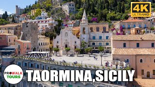 Taormina, Sicily Walking Tour [4K|60fps]