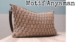 Tutorial merajut || Motif Basket || Anyaman Bambu