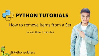 How to remove items from a set in Python Tutorial #python #shorts #tutorials