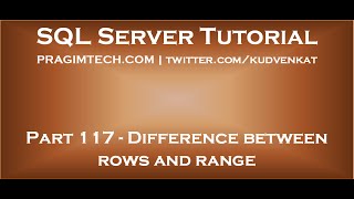 Difference between rows and range