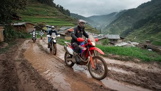 HONDA CRF GROUP TOUR ON DIRTY COUNTRY ROADS #honda #crf #dirtbike #enduro #villagelife