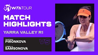 T. Pironkova vs. L. Samsonova | 2021 Yarra Valley Classic First Round | WTA Highlights