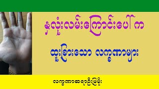 နှလုံးလမ်းကြောင်းပေါ်က ထူးခြားသော လက္ခဏာများအကြောင်း လက္ခဏာဆရာဦးမြမိုး